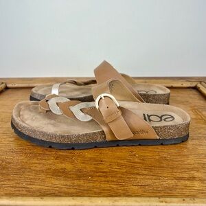 Earth Footwear Women's Alyce Sandal Sandals Size 8 Brown Gold